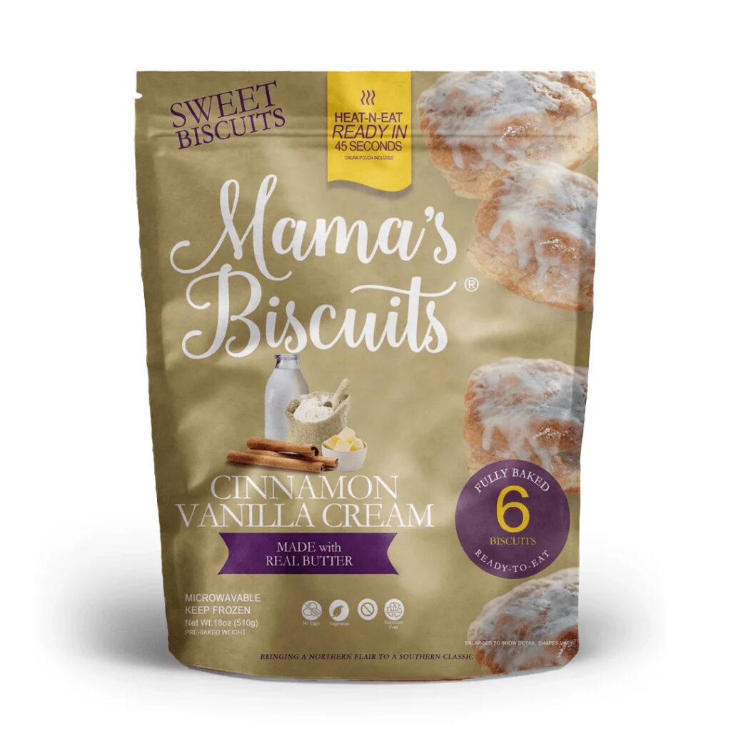 Mama's Biscuits Cinnamon Vanilla Cream biscuts