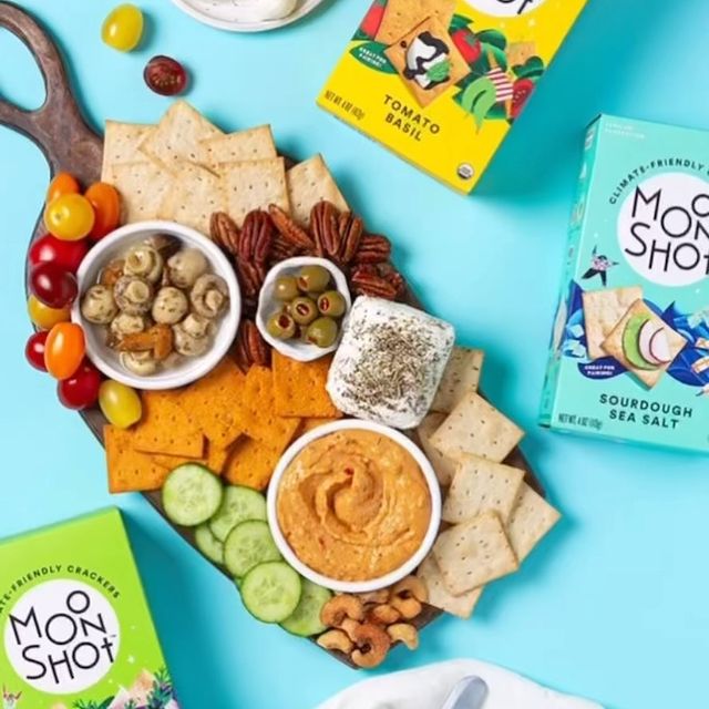 Moonshot snacks on a charcuterie board