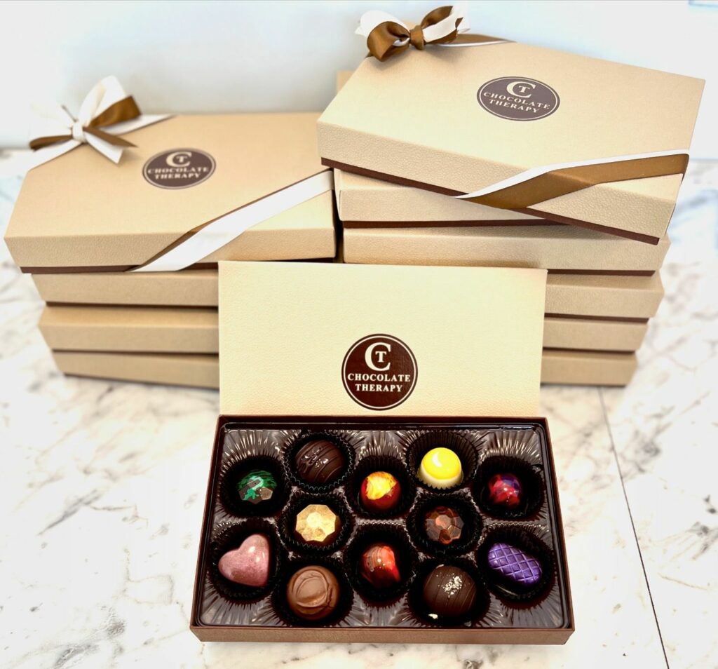 Chocolate truffle gift packs from chocolate therapy