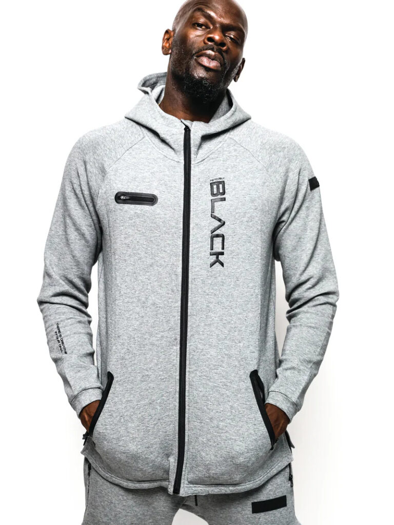 Grey Tech Sweat suit from Actively Black