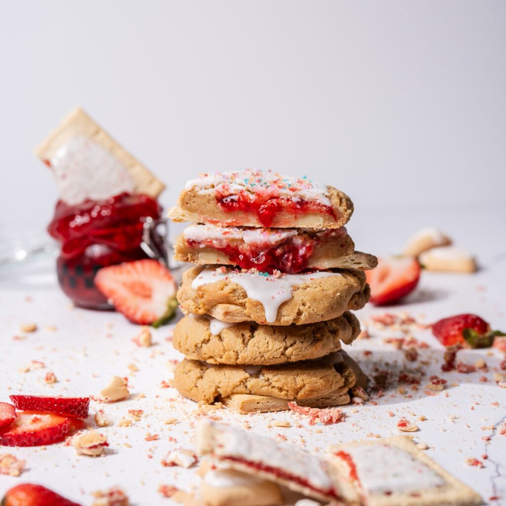 Strawberry pop tart cookie from cookie society Dallas